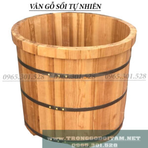 bồn tắm gỗ sồi tự nhiên