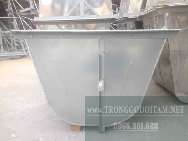 THÙNG XE GOM RÁC INOX LOẠI 500L - THÙNG XE GOM RÁC