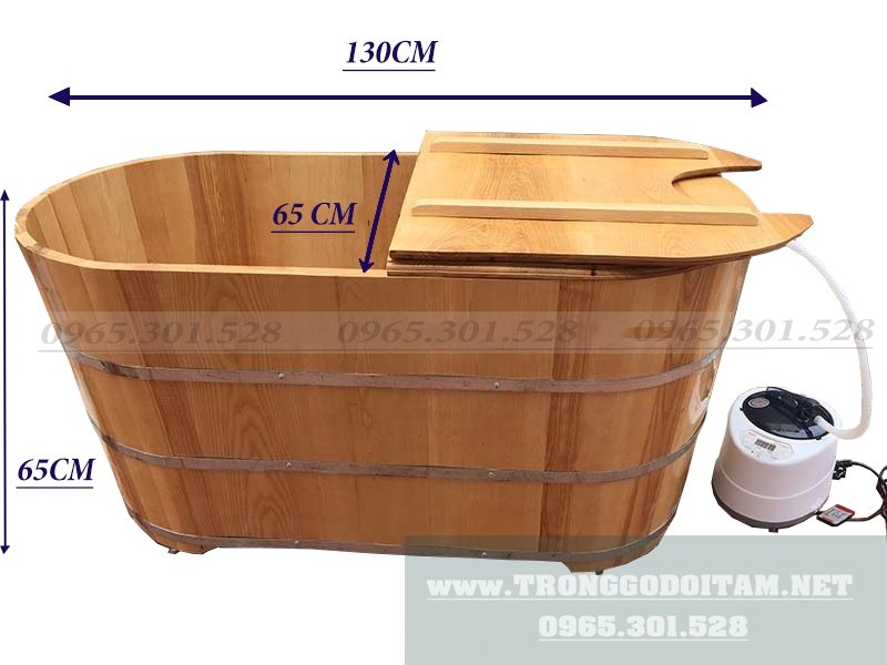 Kích thước bồn tắm gỗ Xông Hơi