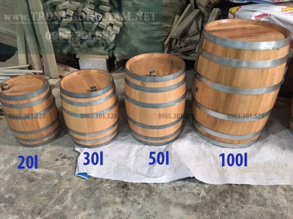mua thùng gỗ sồi 20l 30l 50l 100l 200l 300l