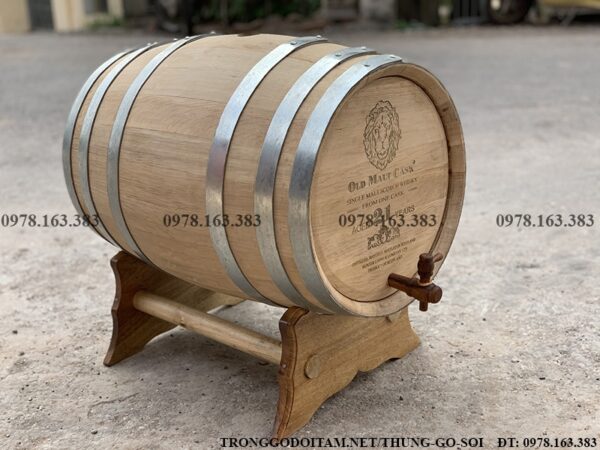 thùng gỗ sồi đựng rượu loại 20l