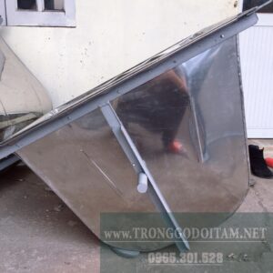 thùng xe gom rác inox 201