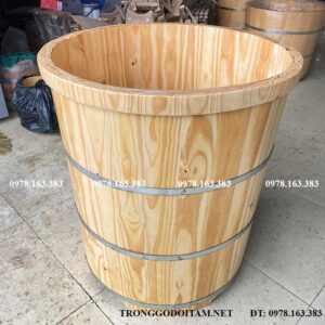 bồn tắm gỗ thông loại nhỏ