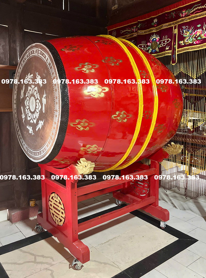 trống đình vẽ mây mặt 1m dài 1m5