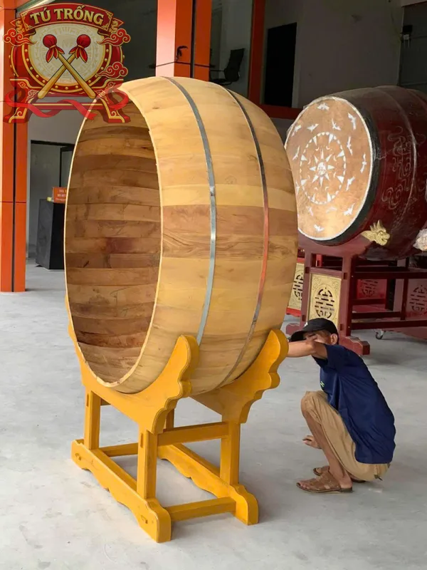 trống gỗ mít trang trí