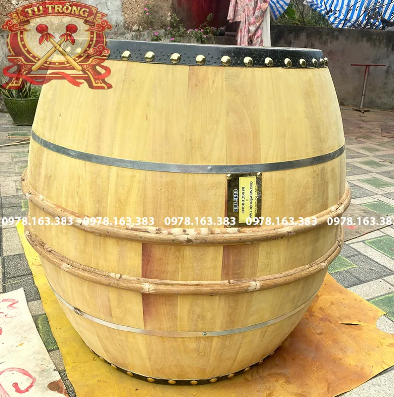 trống nhà thờ loại 80 cao 1m để mộc